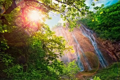 Фотообои Водопад на рассвете